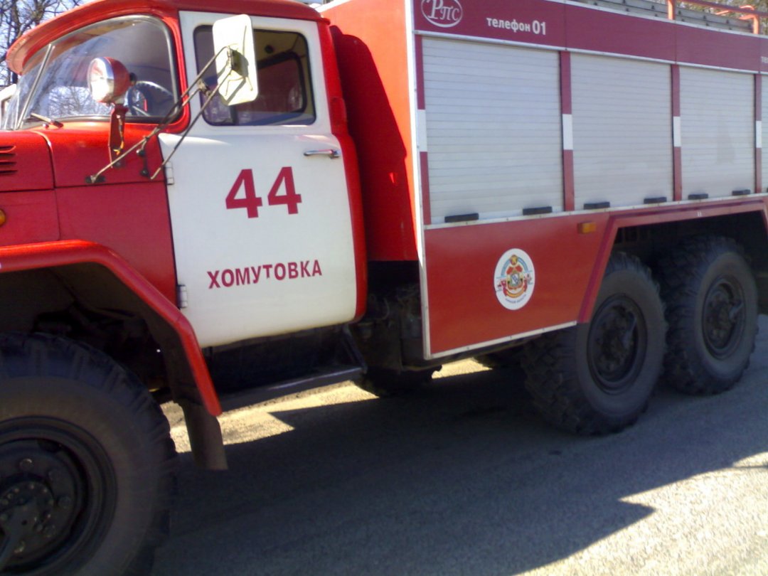 Пожар в Хомутовском районе, с. Калиновка